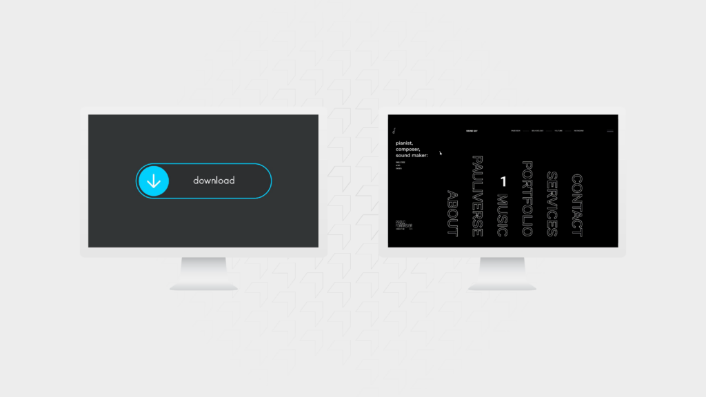 2 screens showing examples of micro-interactions